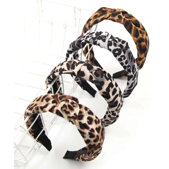 Leopard Print Knot Headband - Picture 3 of 4